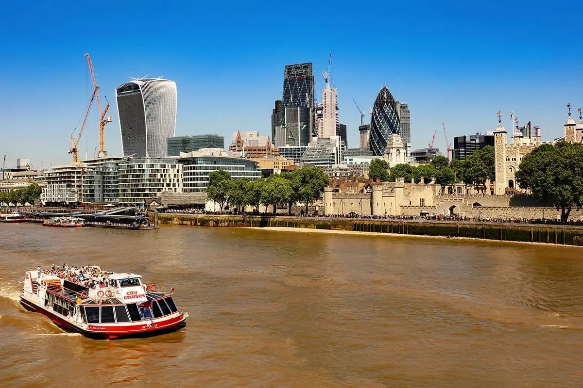 Thames river cruise in London