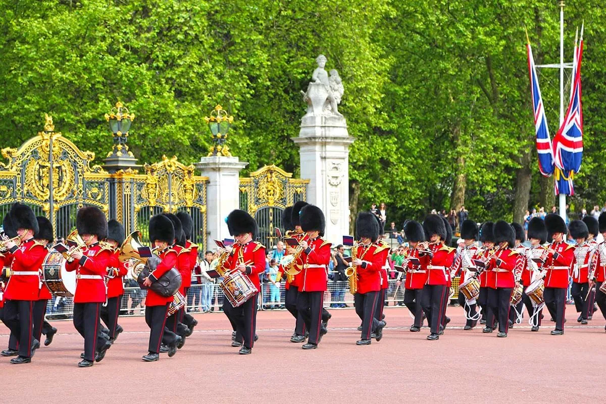The Changing of the Guard at Buckingham Palace in London