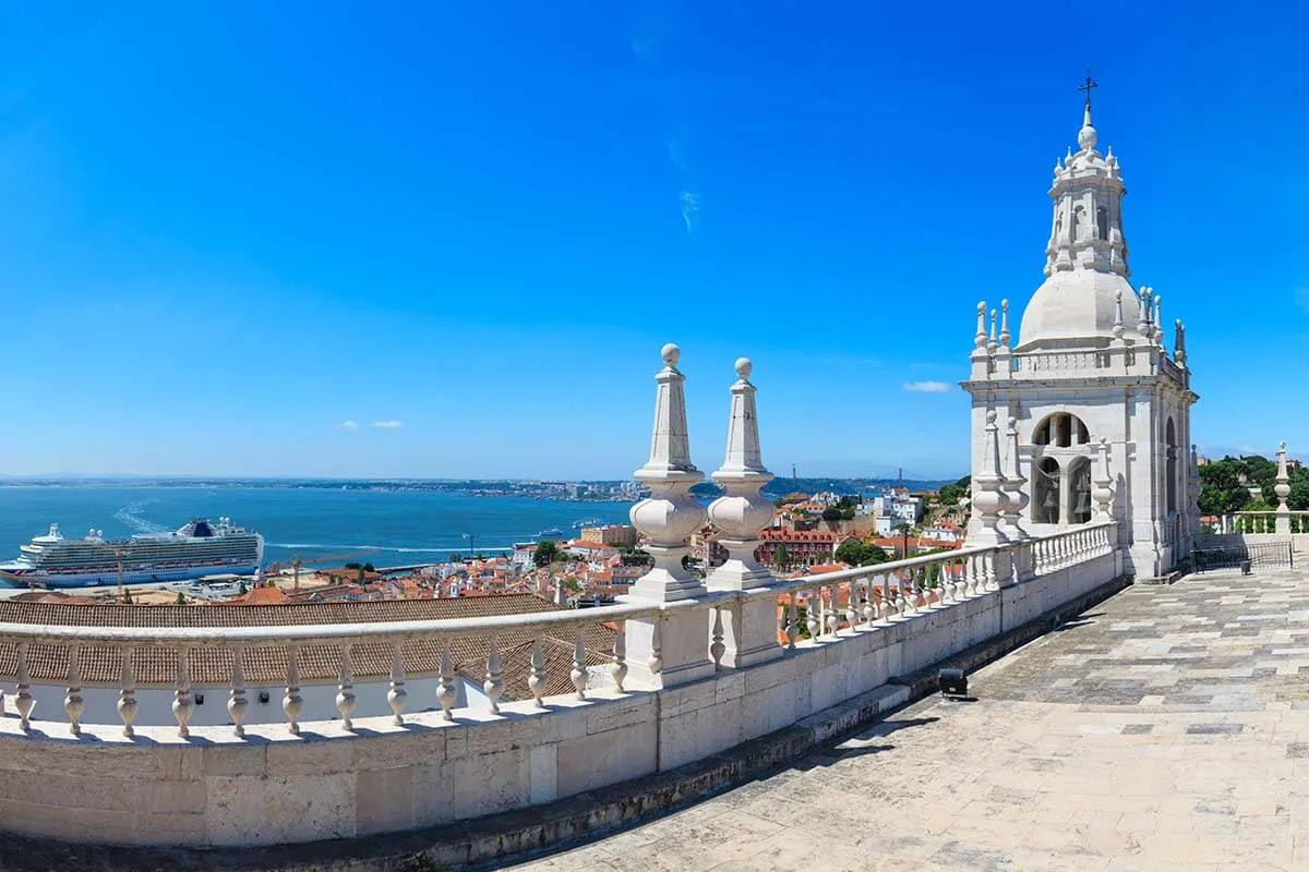 View from the roof of Sao Vicente de Fora church in Lisbon