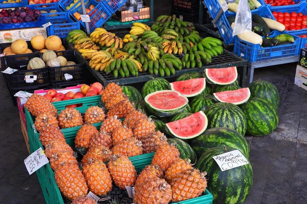 Mercado da Graca farmers market in Ponta Delgada