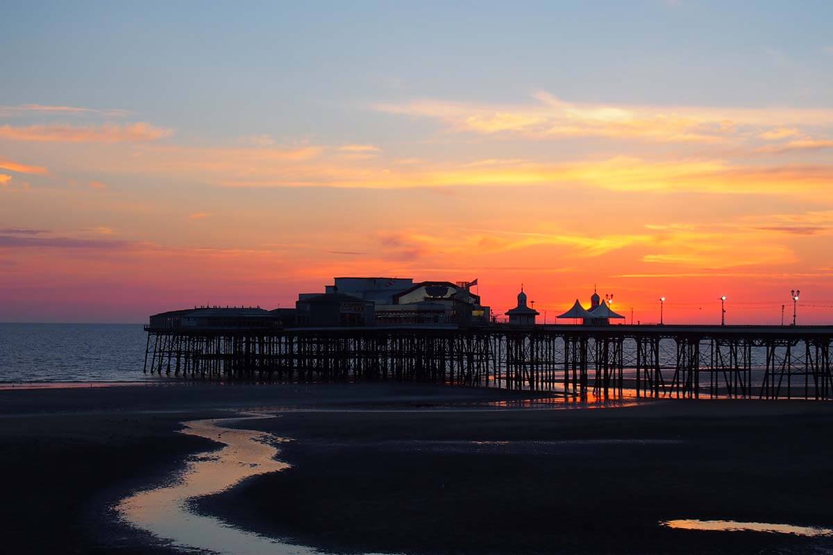 Blackpool North Pier at sunset