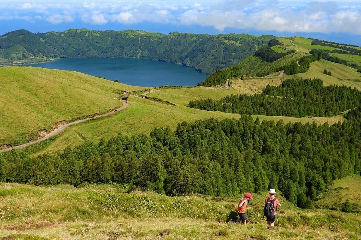 Hiking at Sete Cidades in the Azores