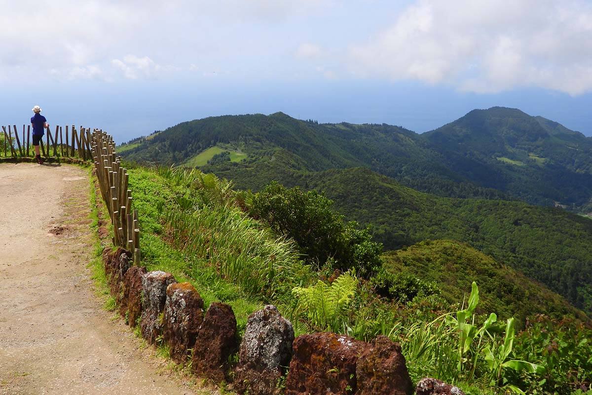 Miradouro do Salto do Cavalo viewpoint near Furnas in Sao Miguel, Azores