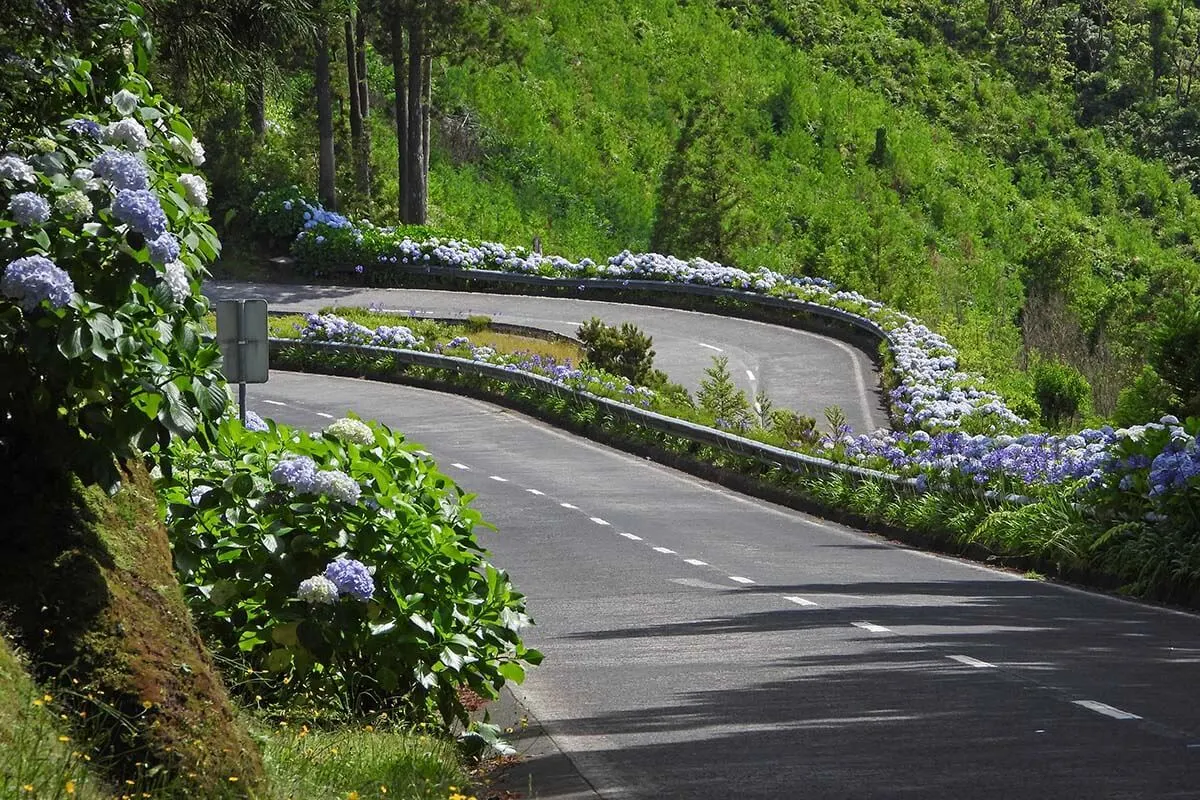 Scenic Road in Sete Cidades, Azores