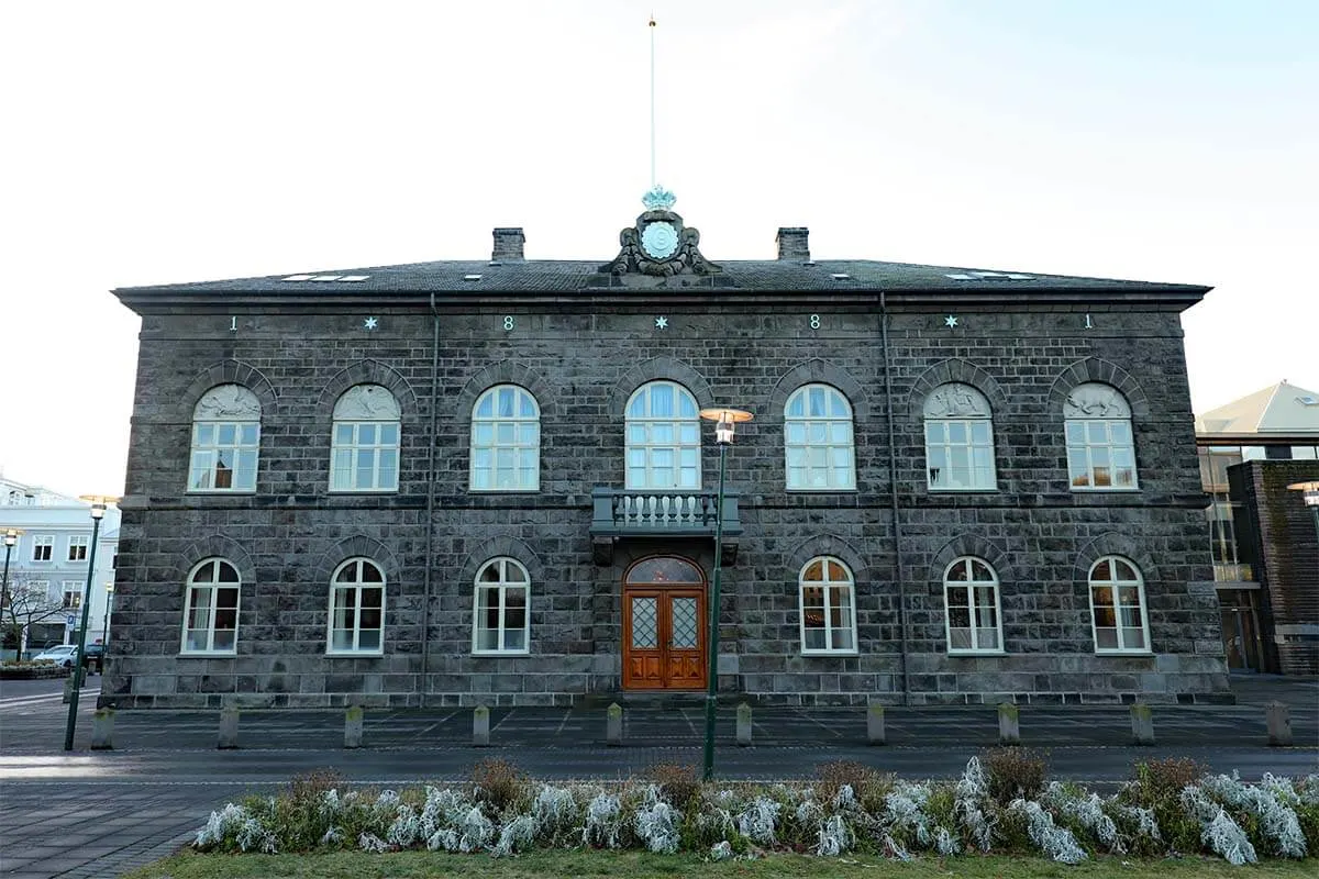 Althingi Parliament House in Reykjavik Iceland