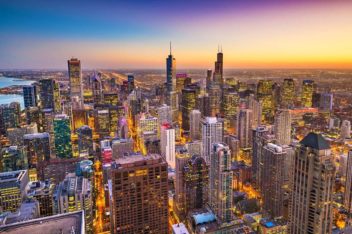 Chicago Skyline at dusk