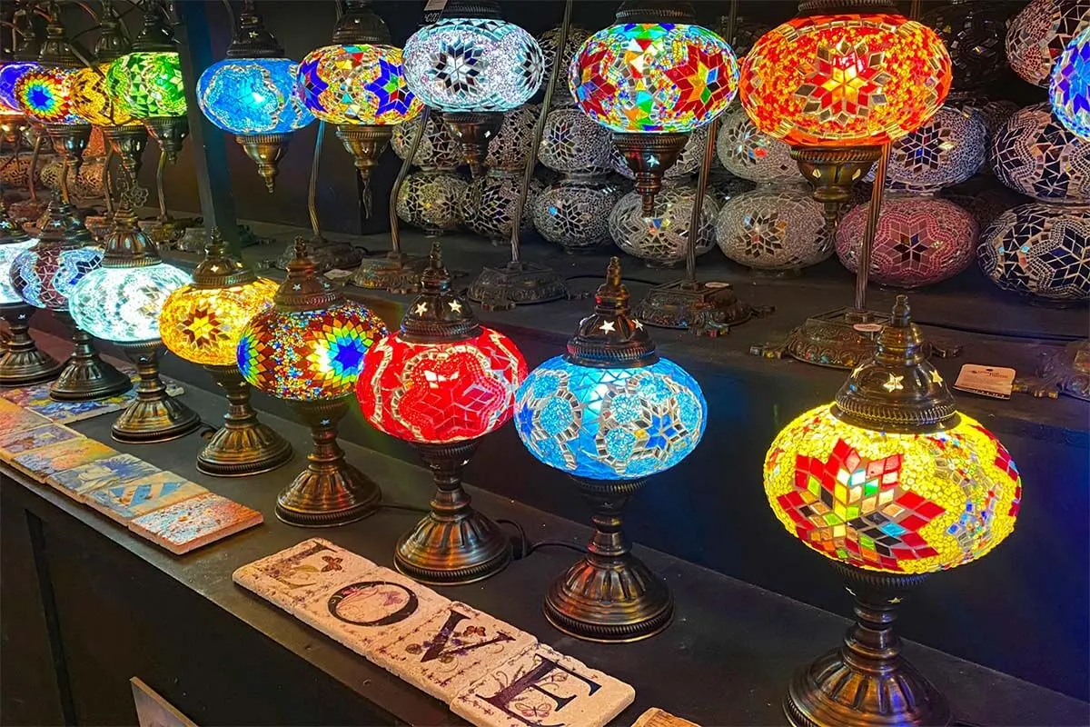 Colorful oriental lamps at Camden Lock Market in London