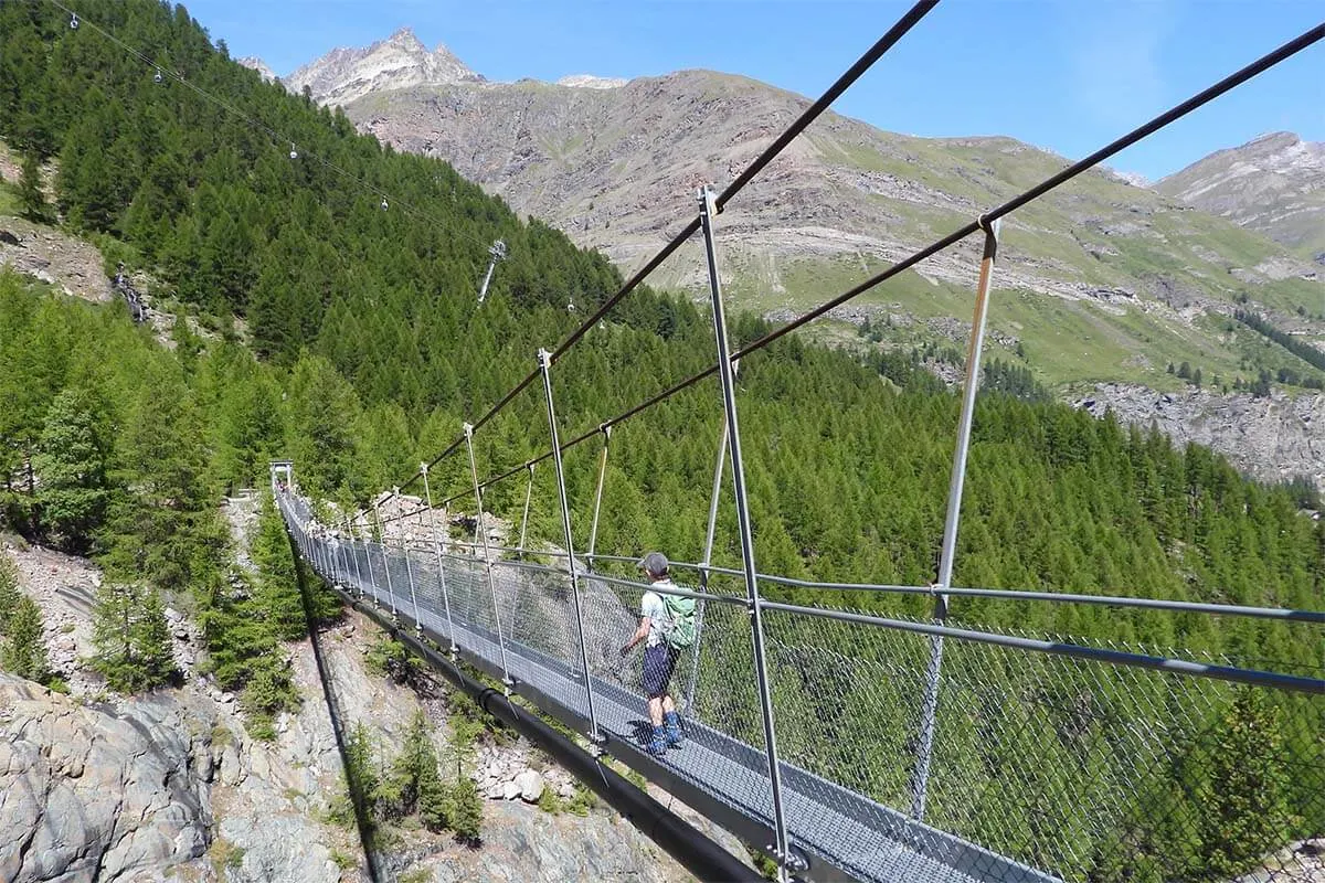 Furi suspension bridge is a nice place to see near Zermatt