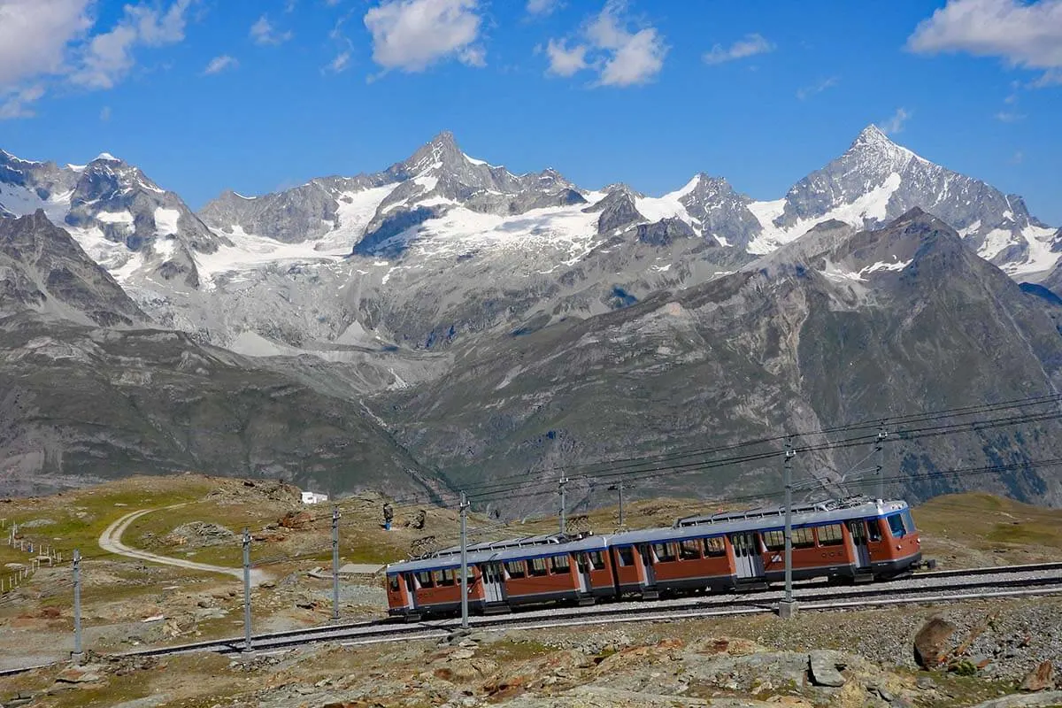 Gornergrat Railway - one of the must do things in Zermatt Switzerland