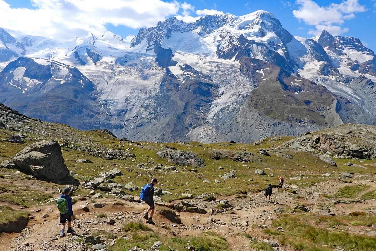 Hiking Gornergrat Scenic Trail with kids