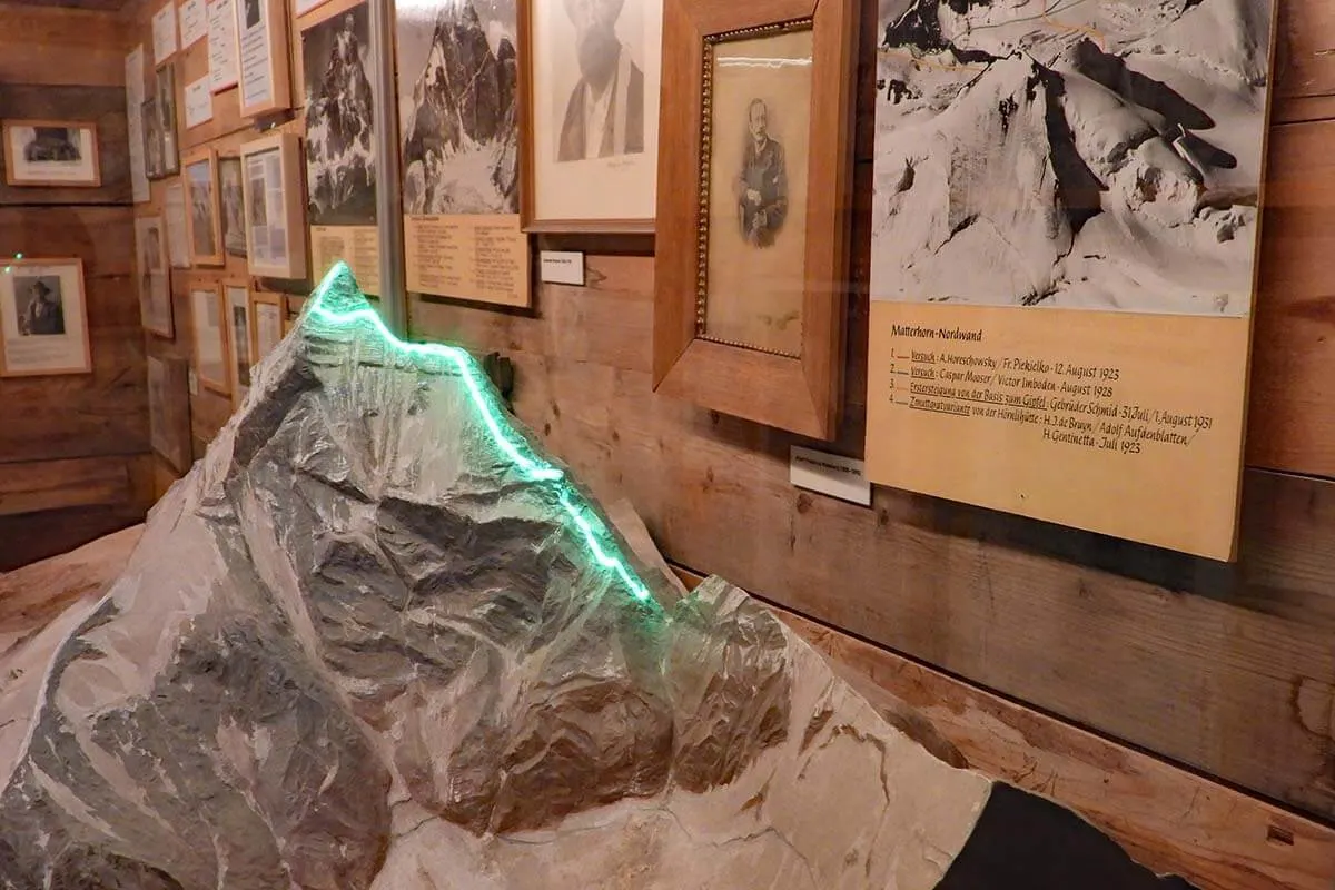 Interactive display at the Matterhorn Museum in Zermatt