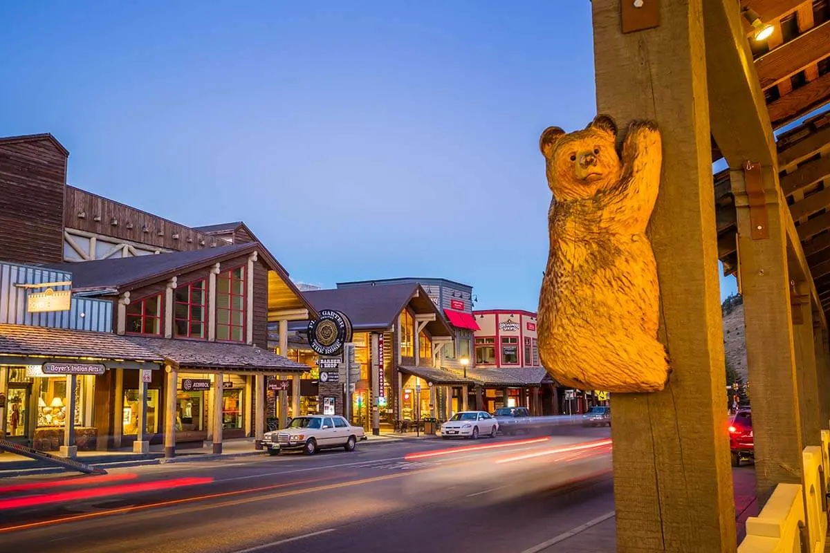 Jackson WY - one of the biggest towns to stay near Yellowstone and Grand Teton