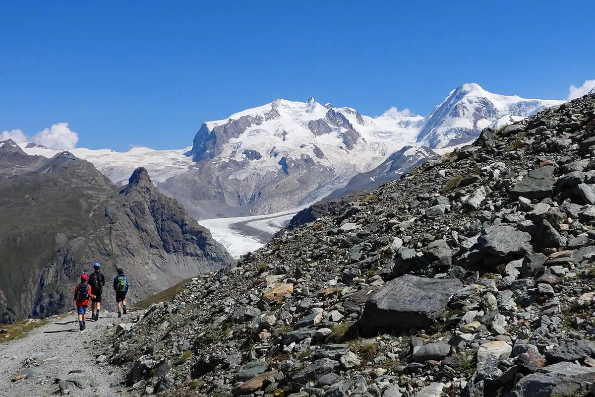Matterhorn Glacier Trail hike with children