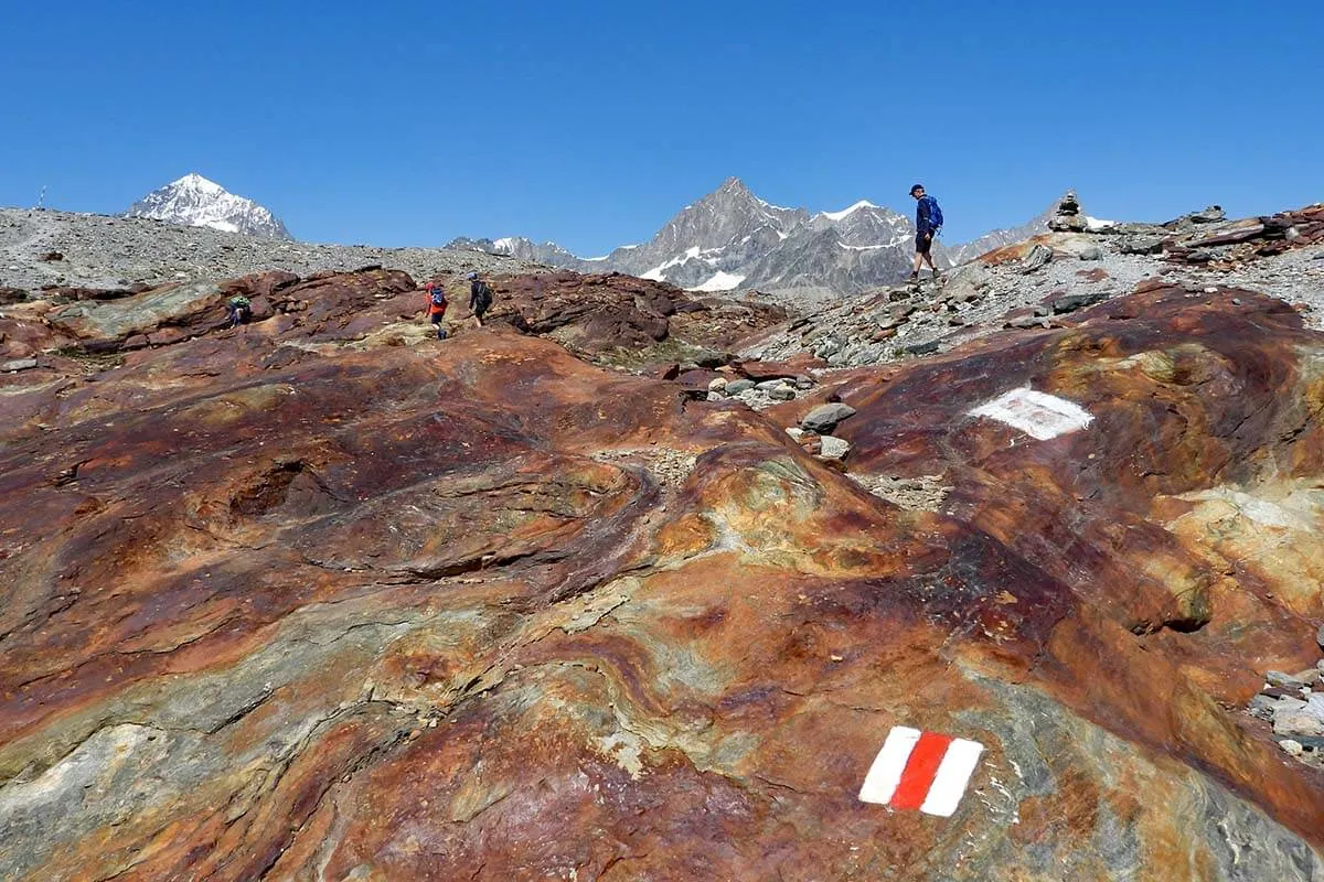 Matterhorn Glacier Trail is one of the most interesting places to see near Zermatt in Switzerland
