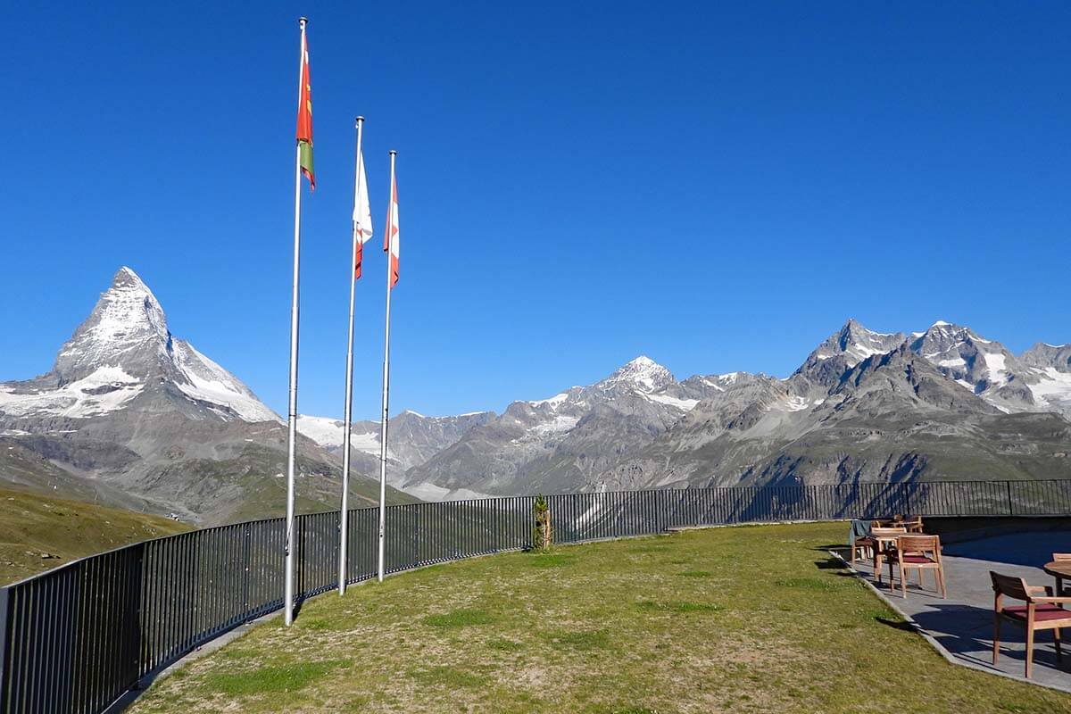 Matterhorn as seen from Riffelberg hotel and restaurant terrace