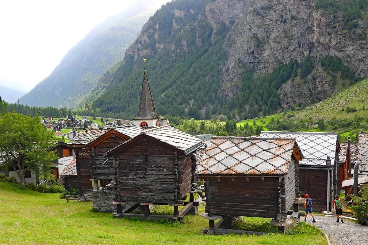 Randa village near Zermatt in Switzerland