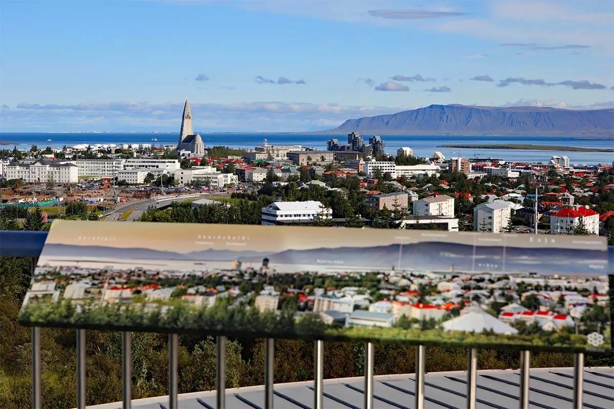 Reykjavik city view from Perlan Observation Deck