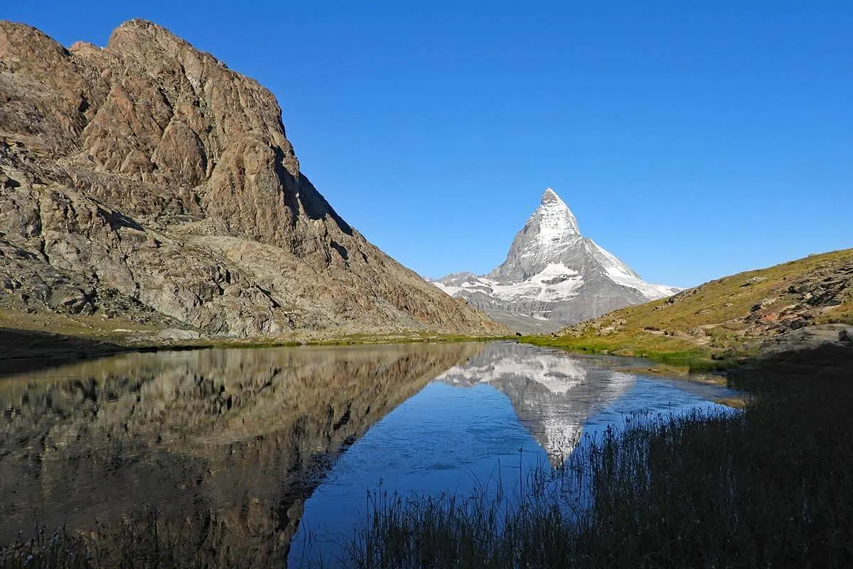 Riffelsee lake with Matterhorn reflections