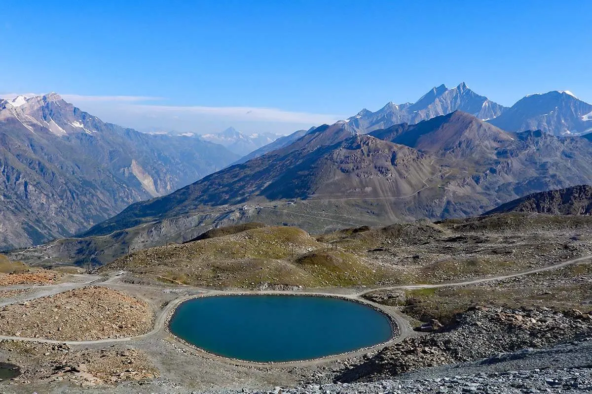 Ruinsee Lake at Gornergrat in Switzerland