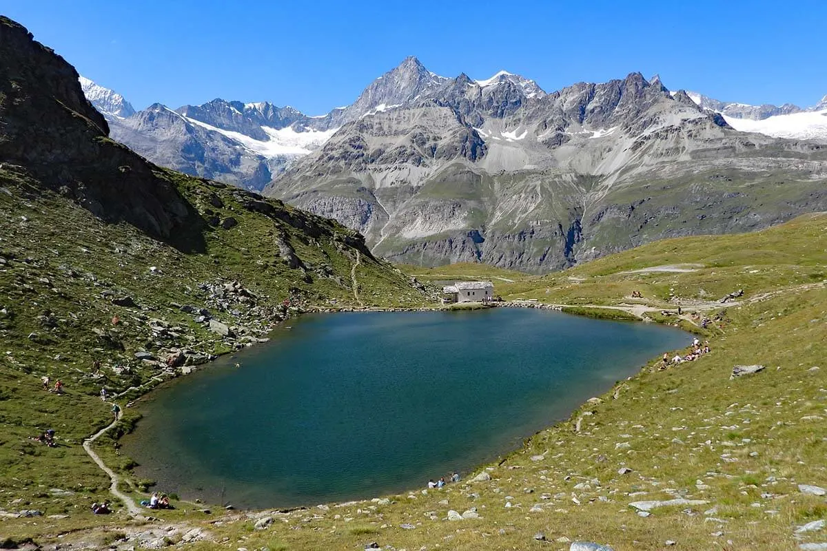 Schwarzsee mountain lake in Zermatt Switzerland