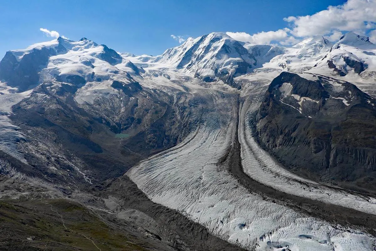 Top places to see in Zermatt - Gorner Glacier at Gornergrat