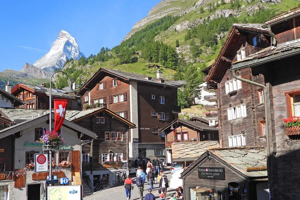 Zermatt town and the Matterhorn