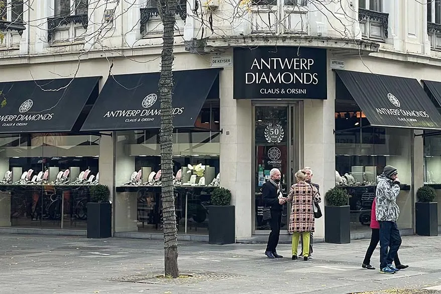 Antwerp Diamonds store on De Keyserlei in Antwerp