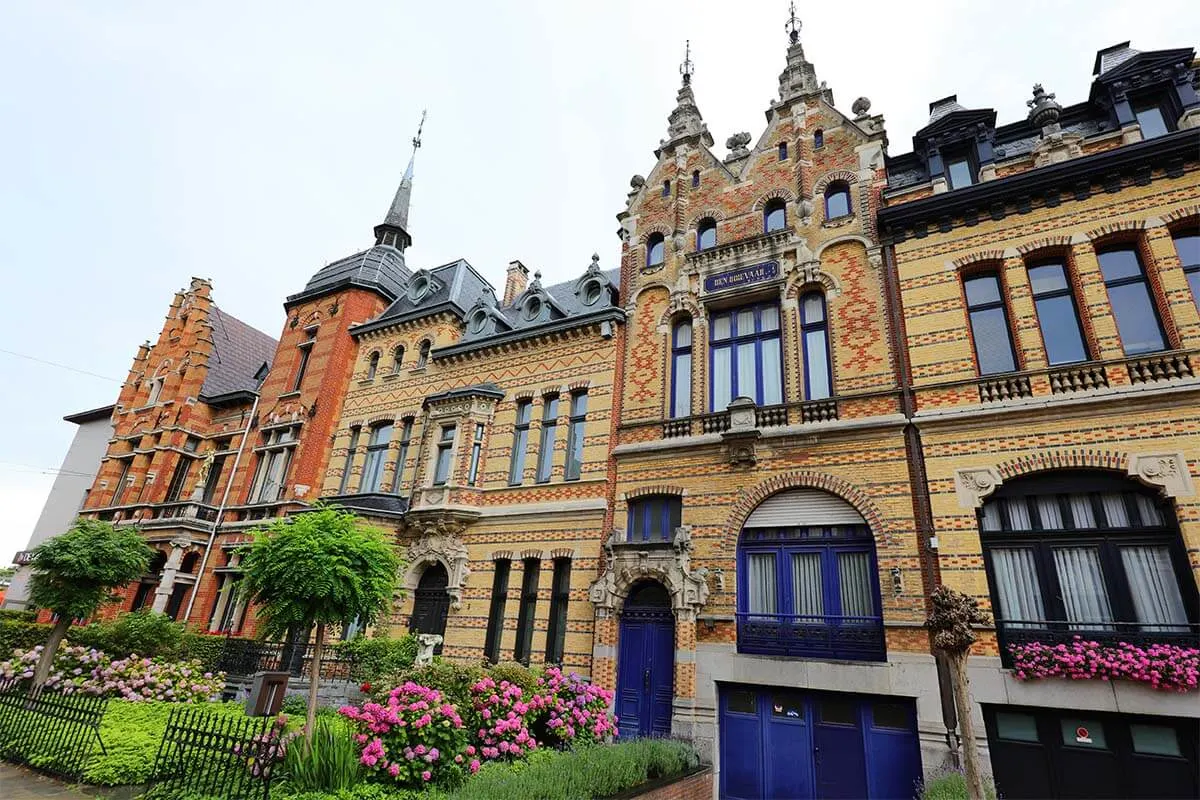 Art Nouveau buildings in Cogels Osylei in Zurenborg Antwerp