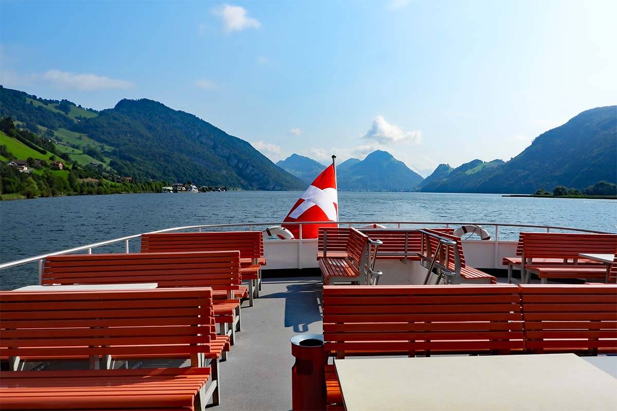 Boat trip on Lake Lucerne - part of the Golden Round Trip to Mt Pilatus