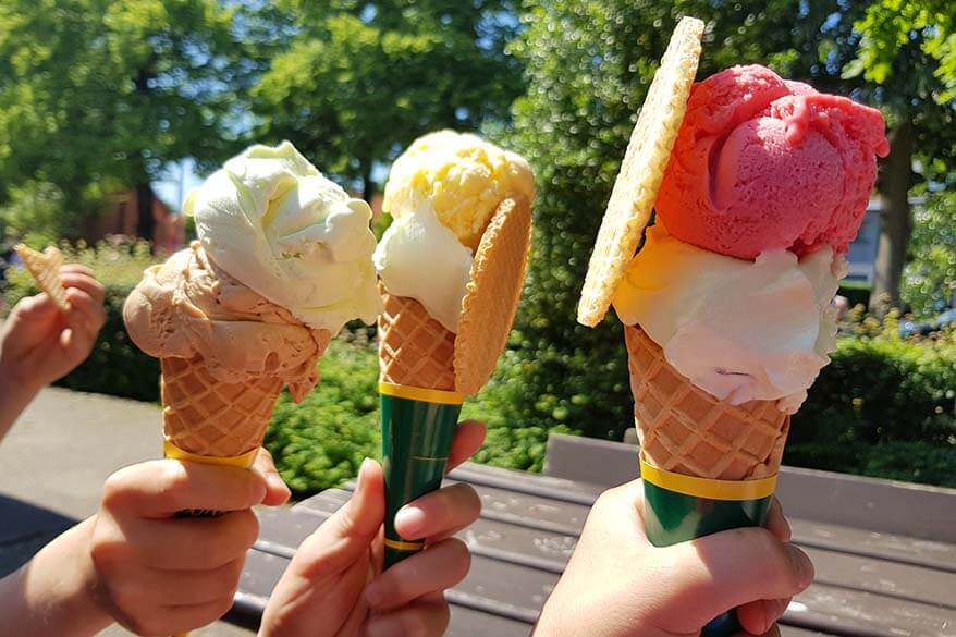 Colorful ice cream - Antwerp with kids