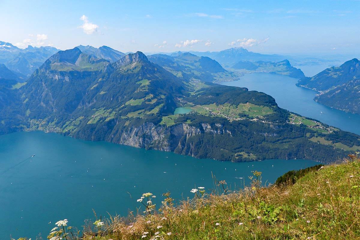 Fronalpstock panorama over Lake Lucerne in Switzerland