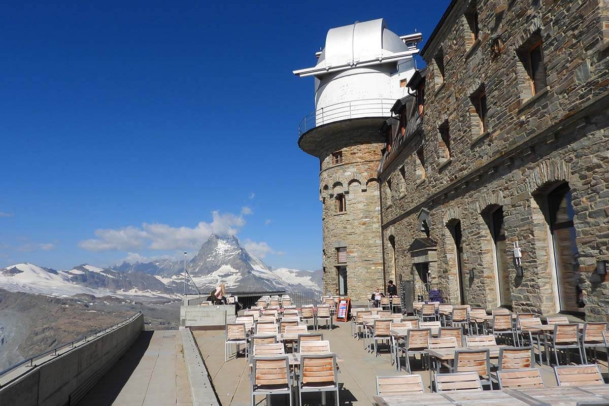 Gornergrat 3100 Kulmhotel and restaurant terrace