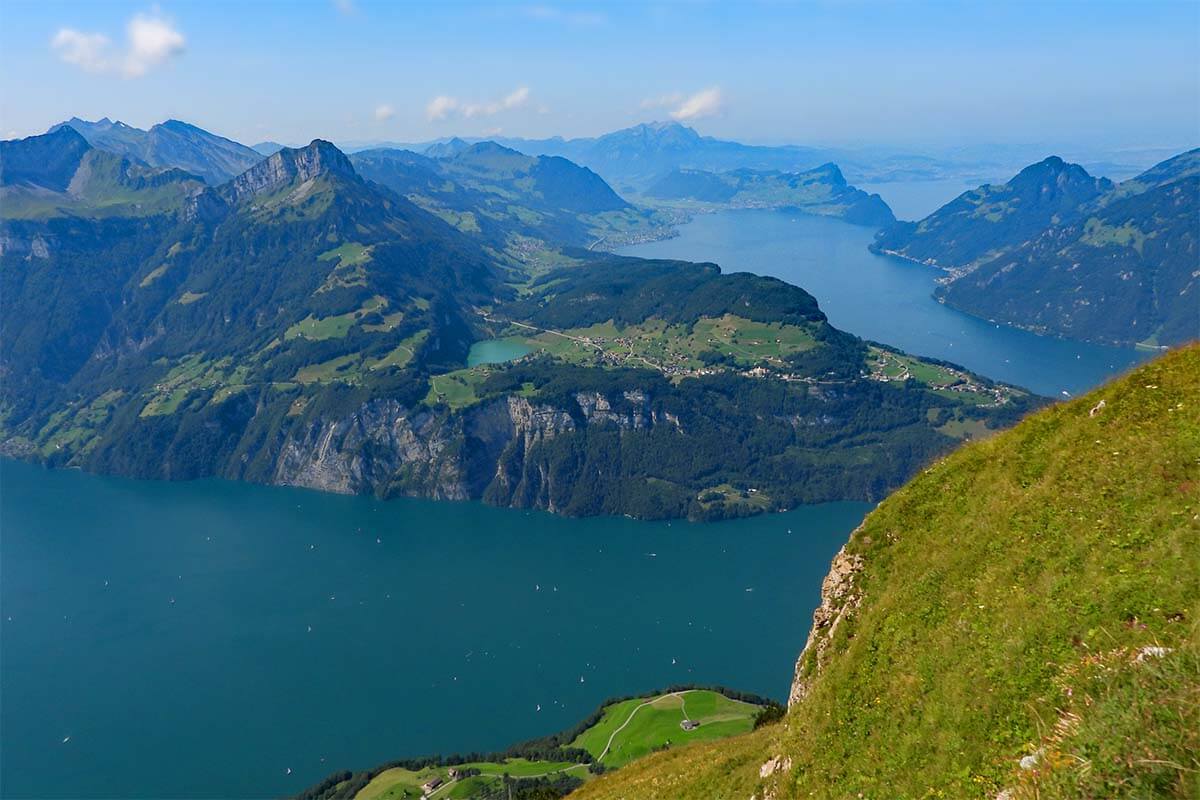 Lake Lucerne as seen from Fronalpstock Panorama Hike