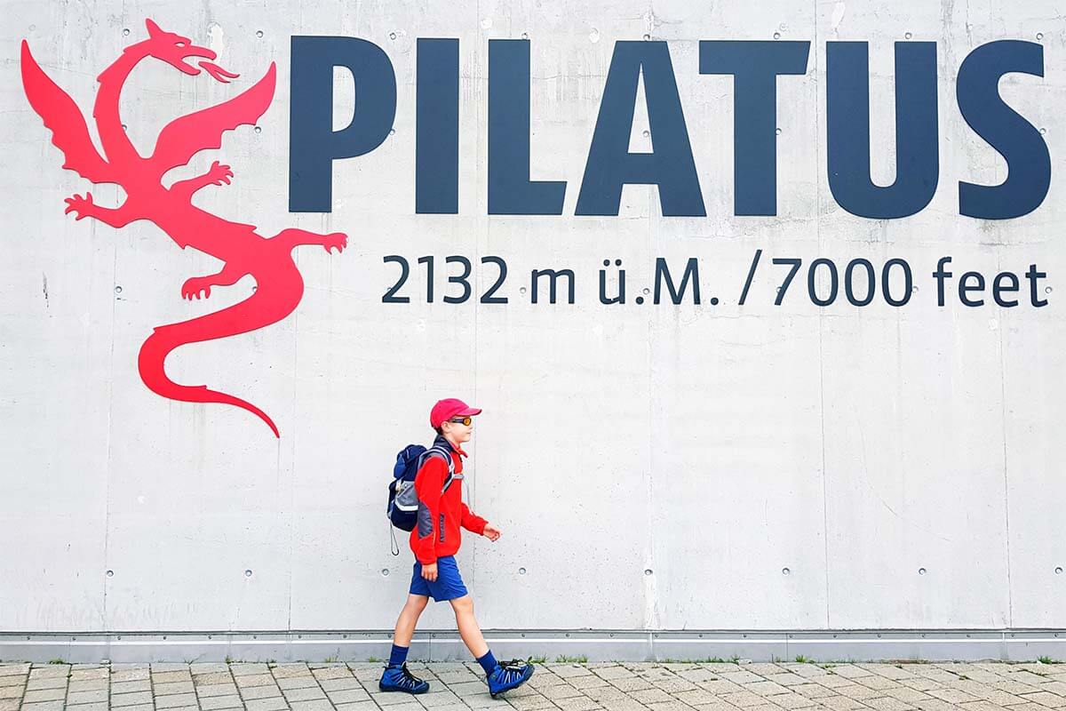 Pilatus 2132m sign at Mt Pilatus