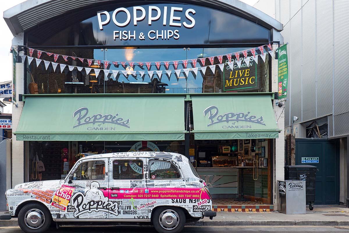 Poppies Fish & Chips restaurant in Camden London