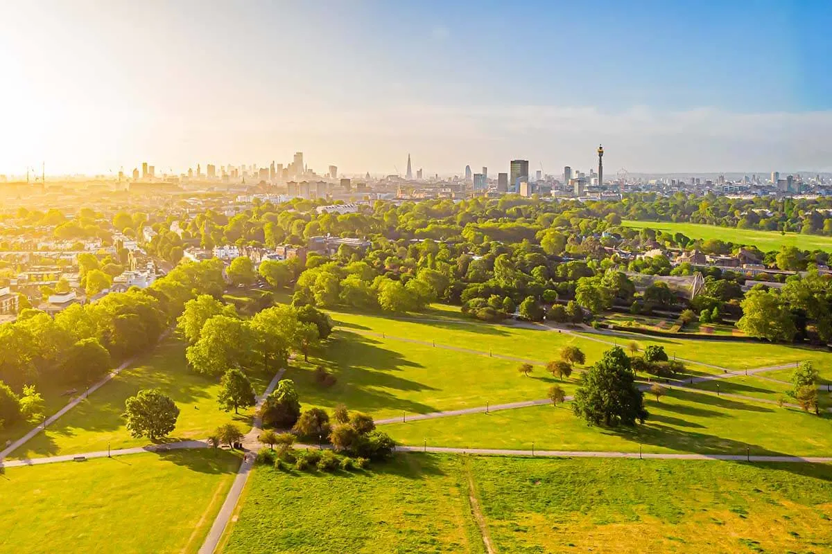 Primrose Hill views of London