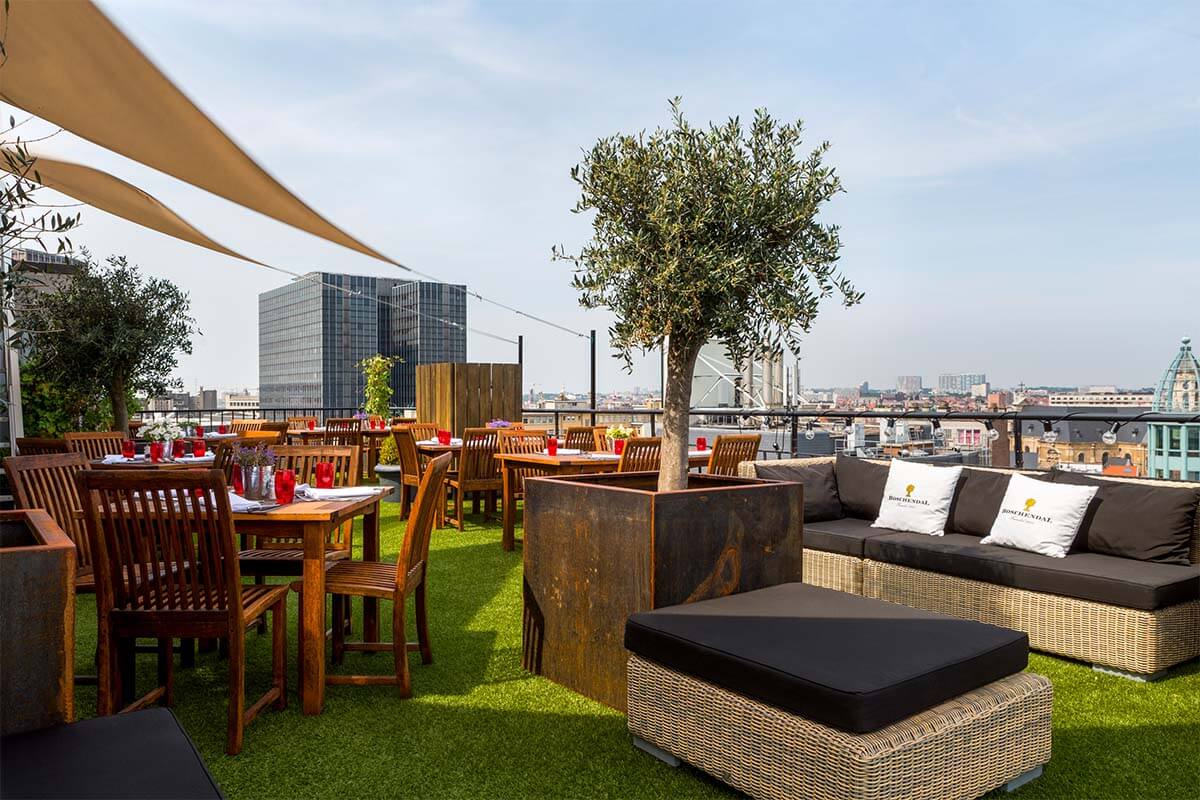Rooftop terrace of NH Collection Brussels Centre hotel