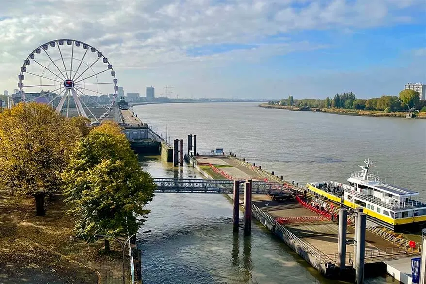 Schelde River in Antwerp - view from Het Steen castle