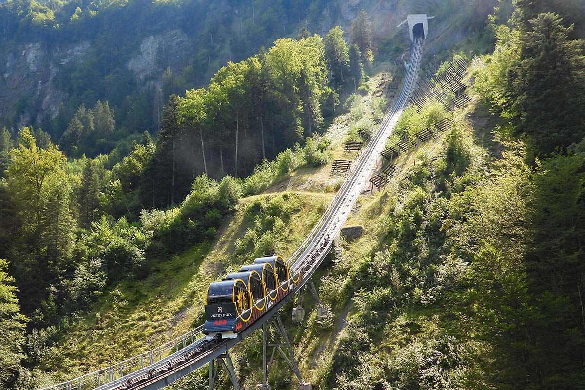 Schwyz–Stoos funicular (Stoosbahn) - the steepest funicular in the world