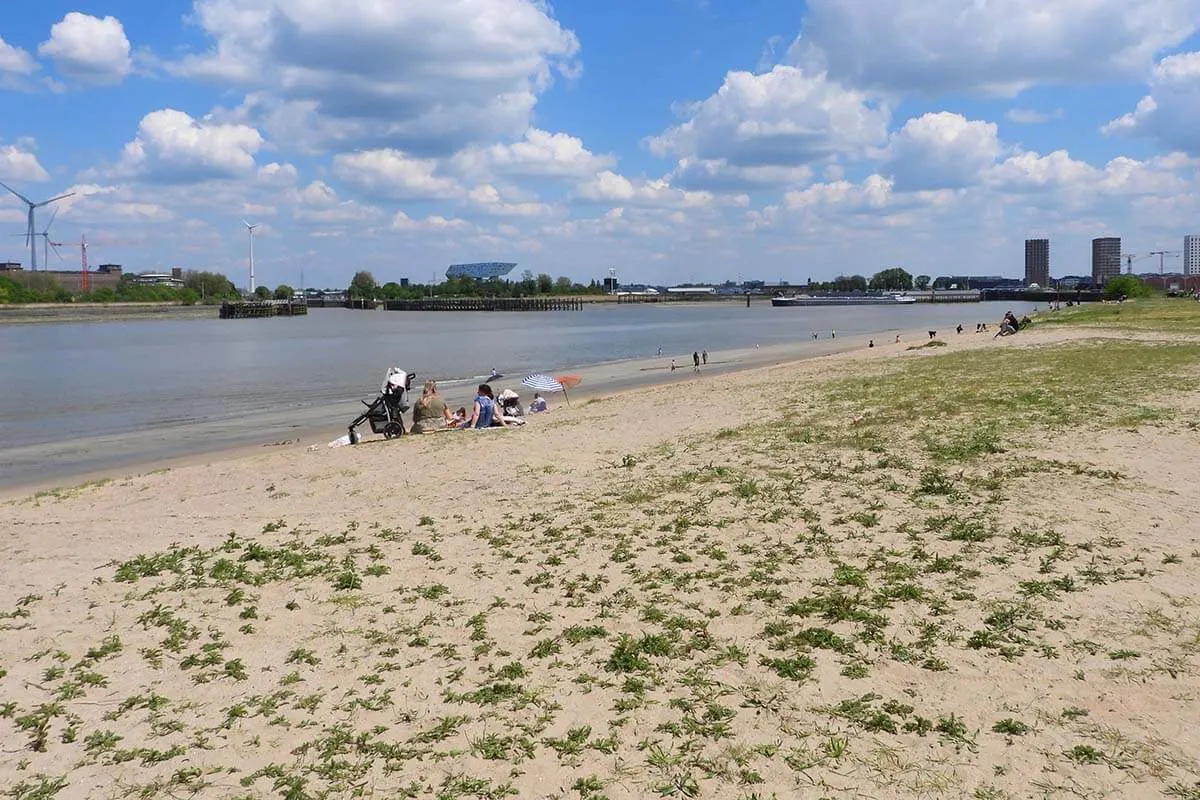 St Anna Beach (Sint-Anneke strand) in Antwerp Belgium