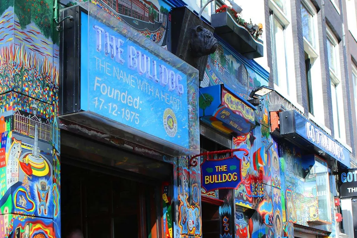 The Bulldog coffeeshop in Amsterdam