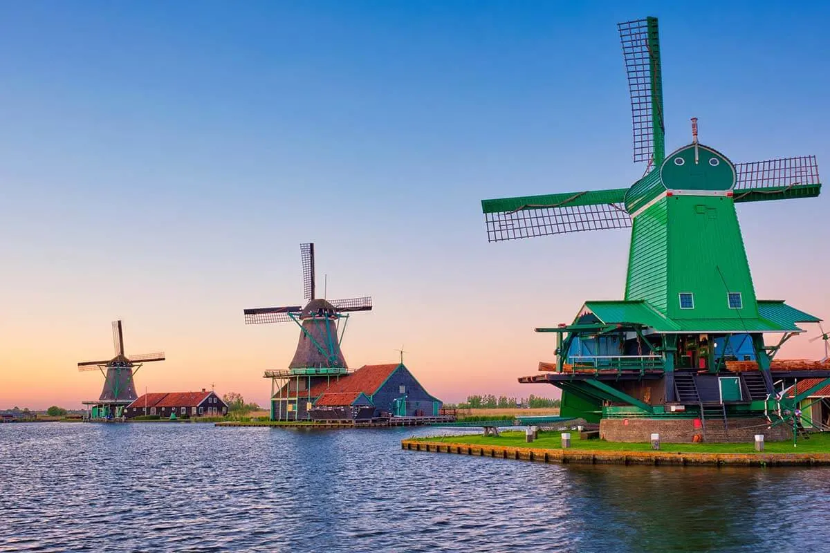 Visiting Amsterdam - don't miss the windmills of Zaanse Schans