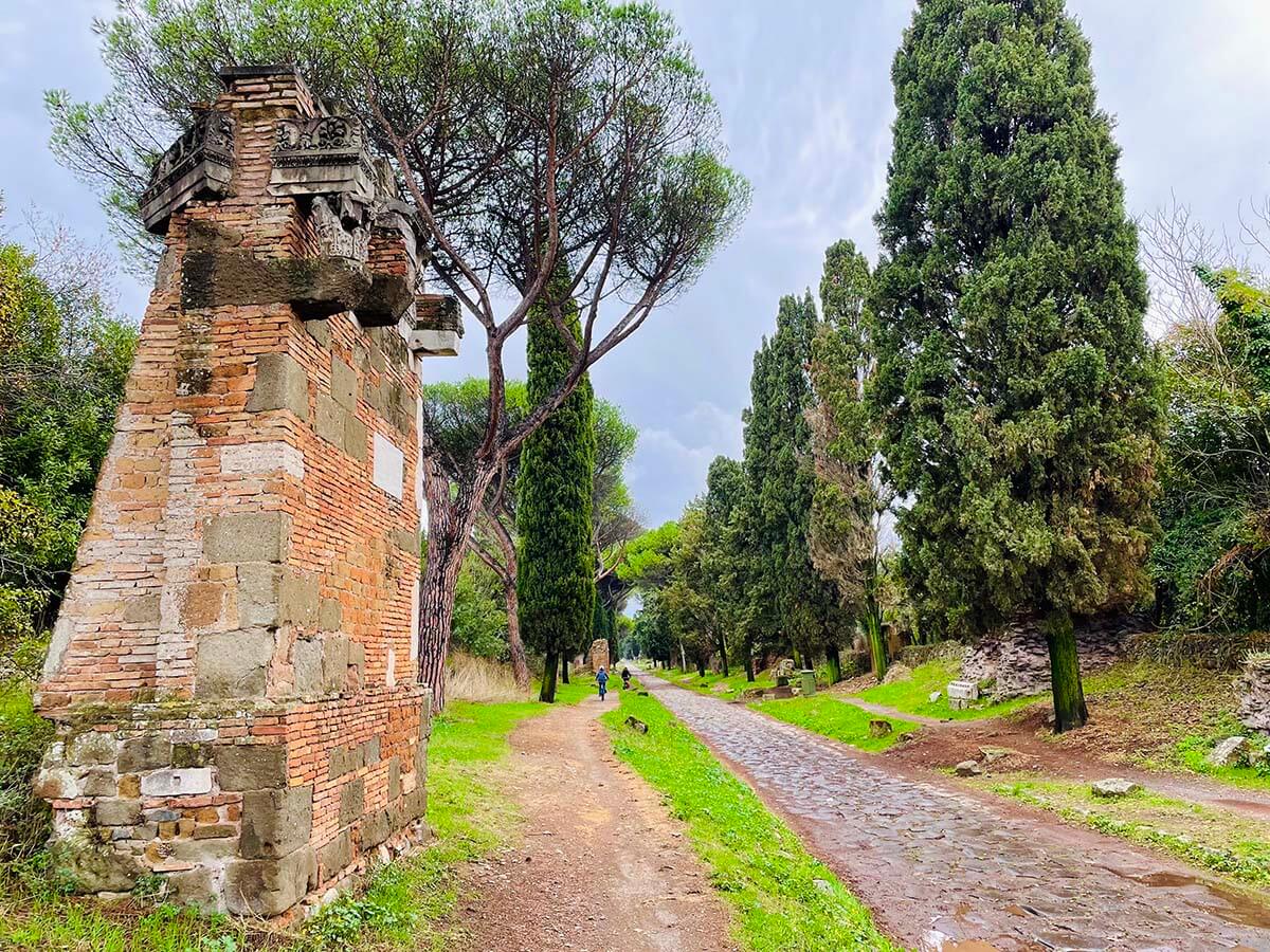 Ancient Appian Way in Rome