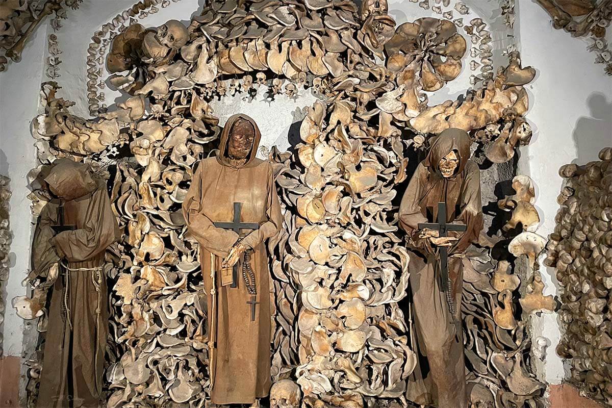 Bone chapel of the Capuchin Crypt in Rome