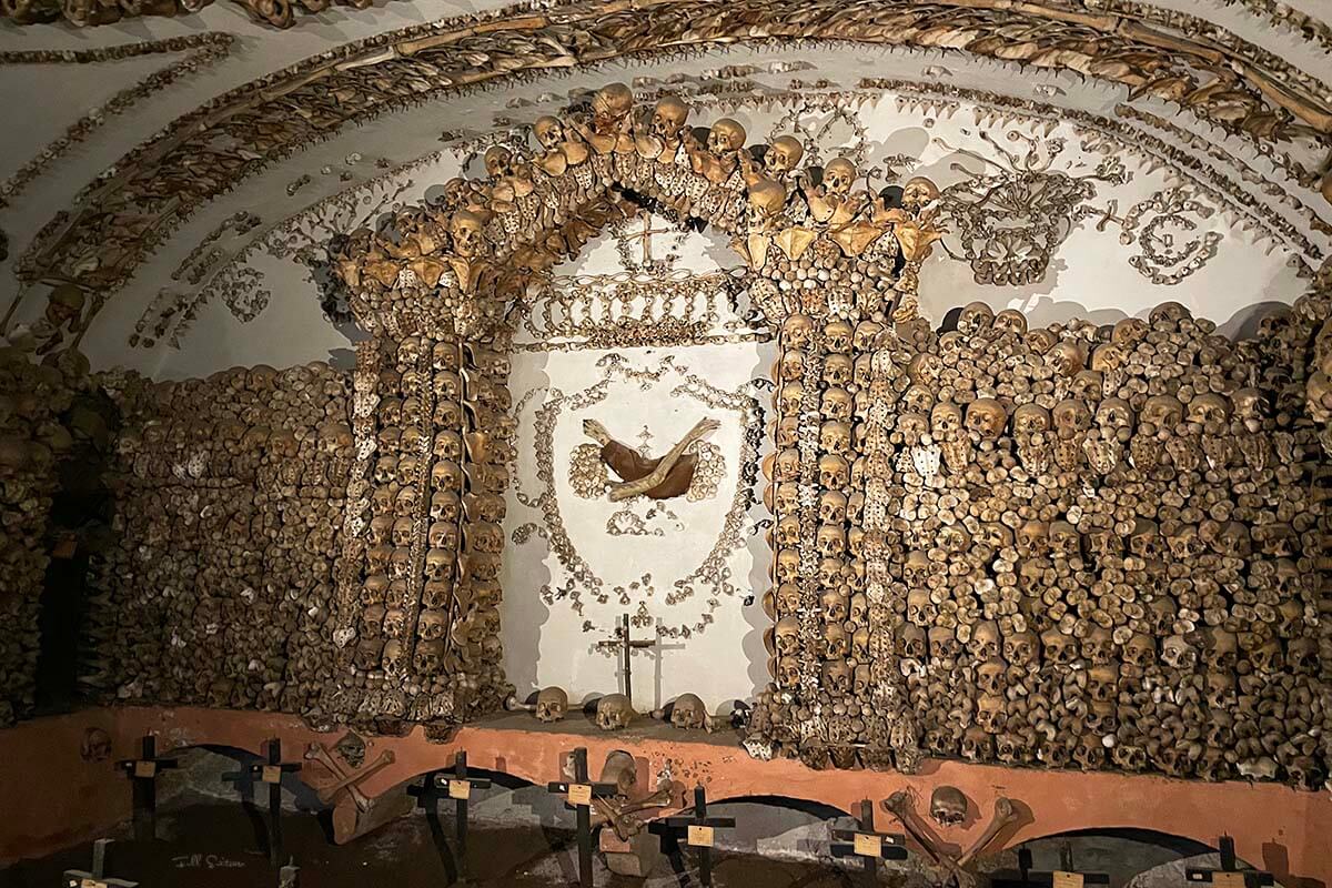 Capilla de los huesos de la Cripta de los Capuchinos en Roma