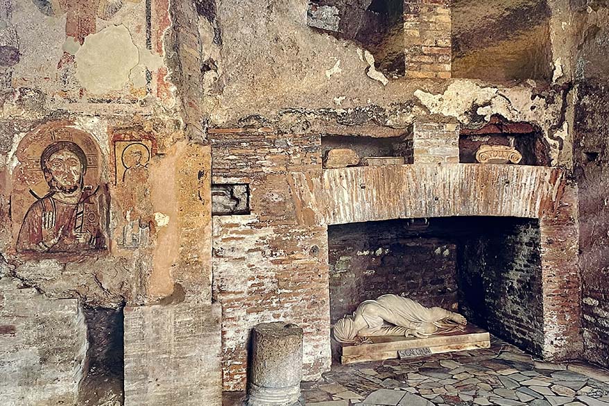 Catacombs of St Callixtus (Catacombe di San Callisto) in Rome