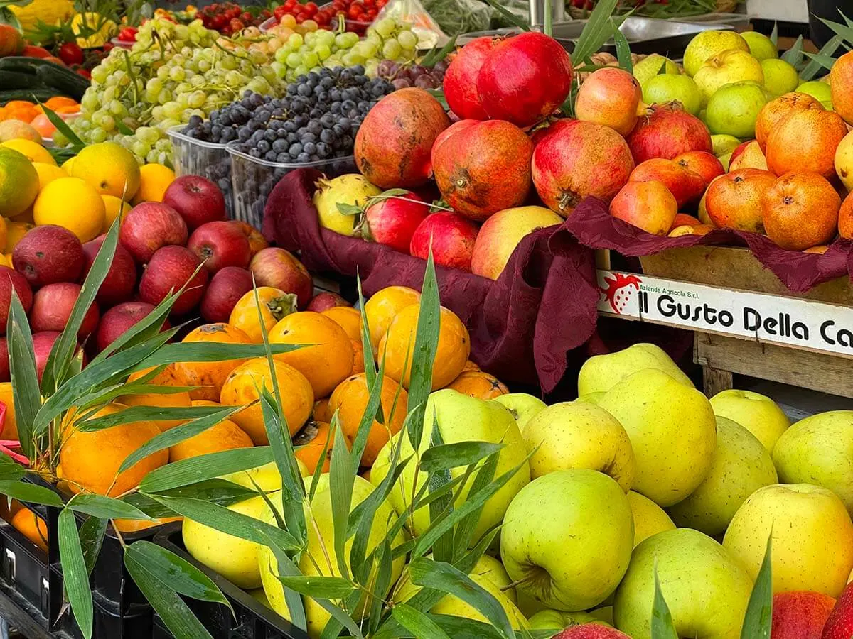 Fruit for sale at Campo de Fiori market in Rome