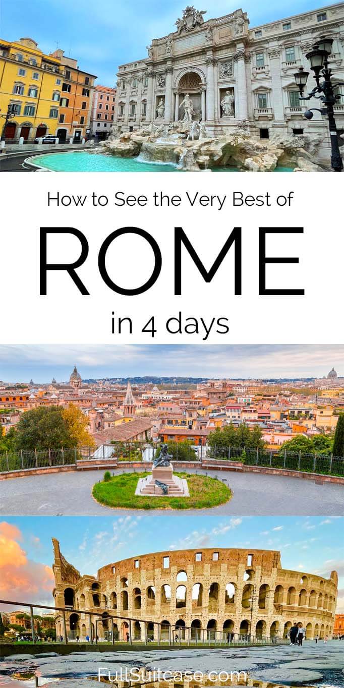 How to see the best of Rome in 4 days - things to do, itinerary, map and tips