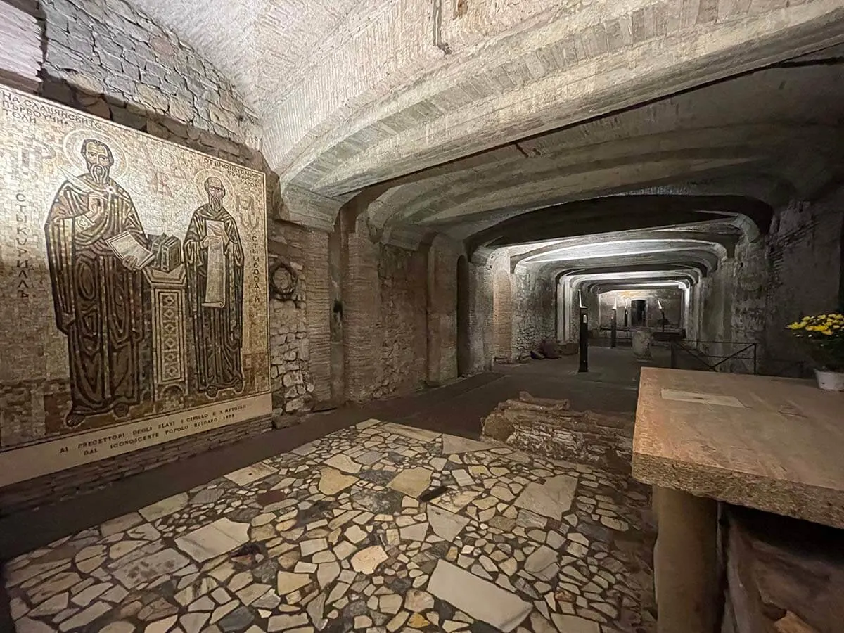 Original 4th century St Clement Basilica (underground) in Rome