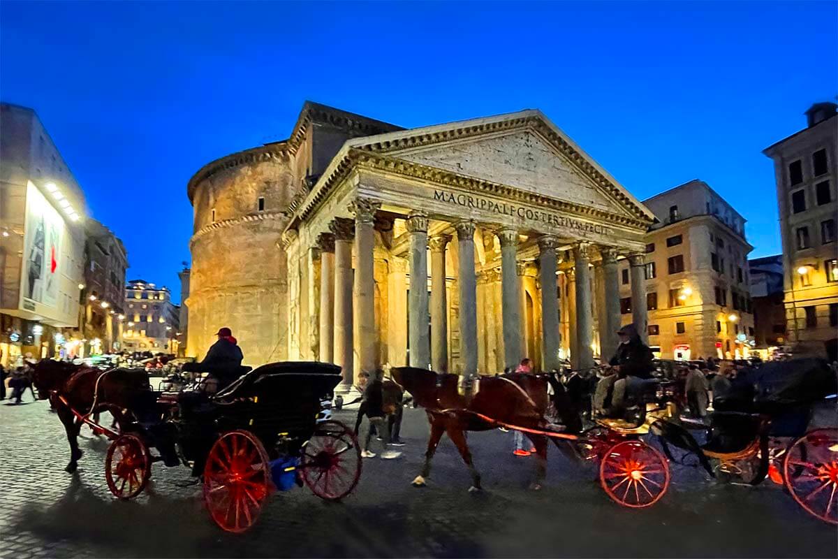 Pantheon in the evening